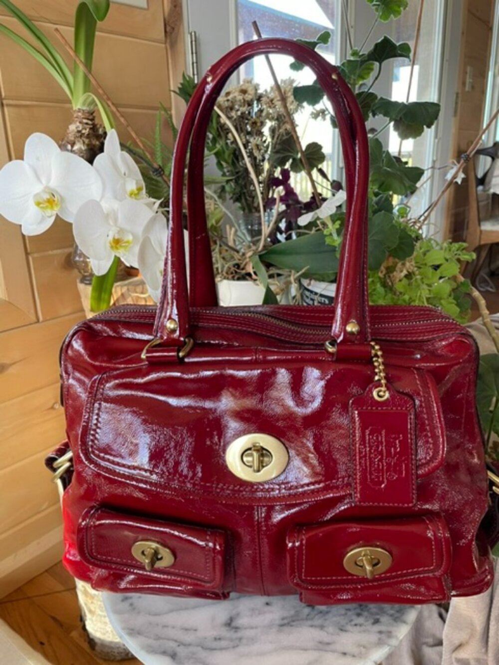 Coach Legacy Bleecker Street Peyton satchel bag (Limited Edition) Red- Bleeker - Picture 2 of 15